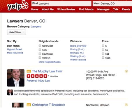 Another Yelp Denver Attorney Reviews