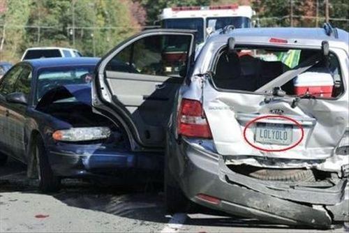 Example of a Car Accident Crash Crumple Zone