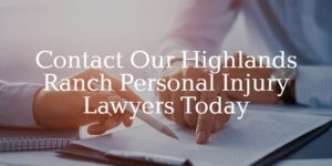 contact our highlands ranch personal injury lawyers today